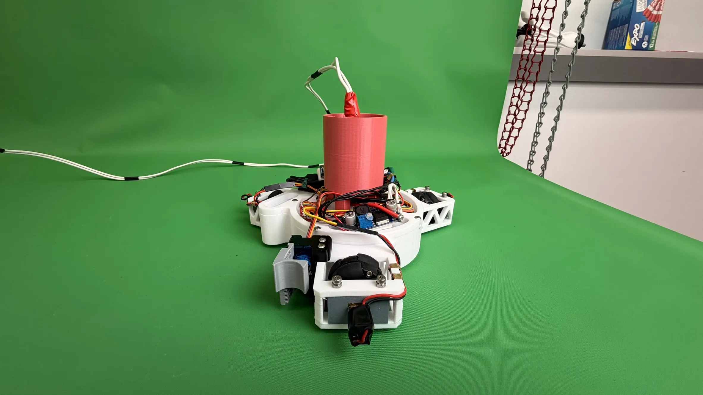 Scribblz robot assembly, side view