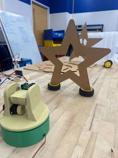 3D scanner apparatus scanning a star-shaped object